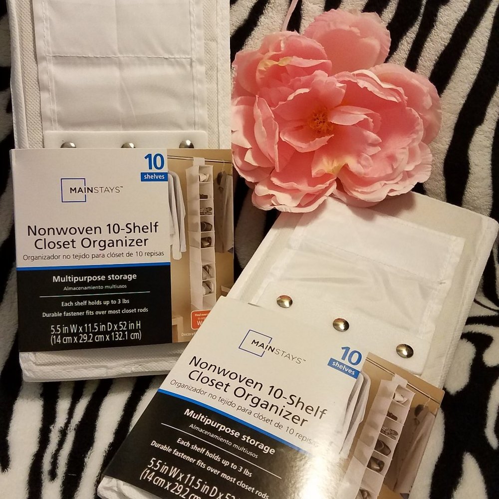 Mainstays 2 Nonwoven 10-Shelf Closet Organizers